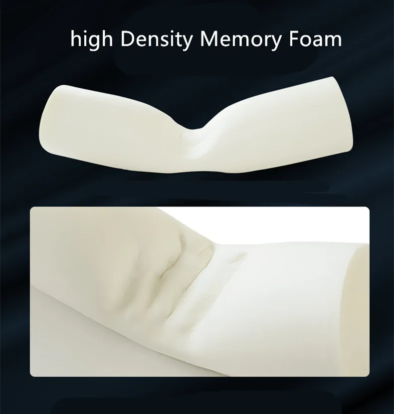 Memory Foam Neck Roll Pillow Cylinder Yoga Bed Bolster Pillow for Sleeping Viscose Bamboo Tube Pillow for Spine Discomfort