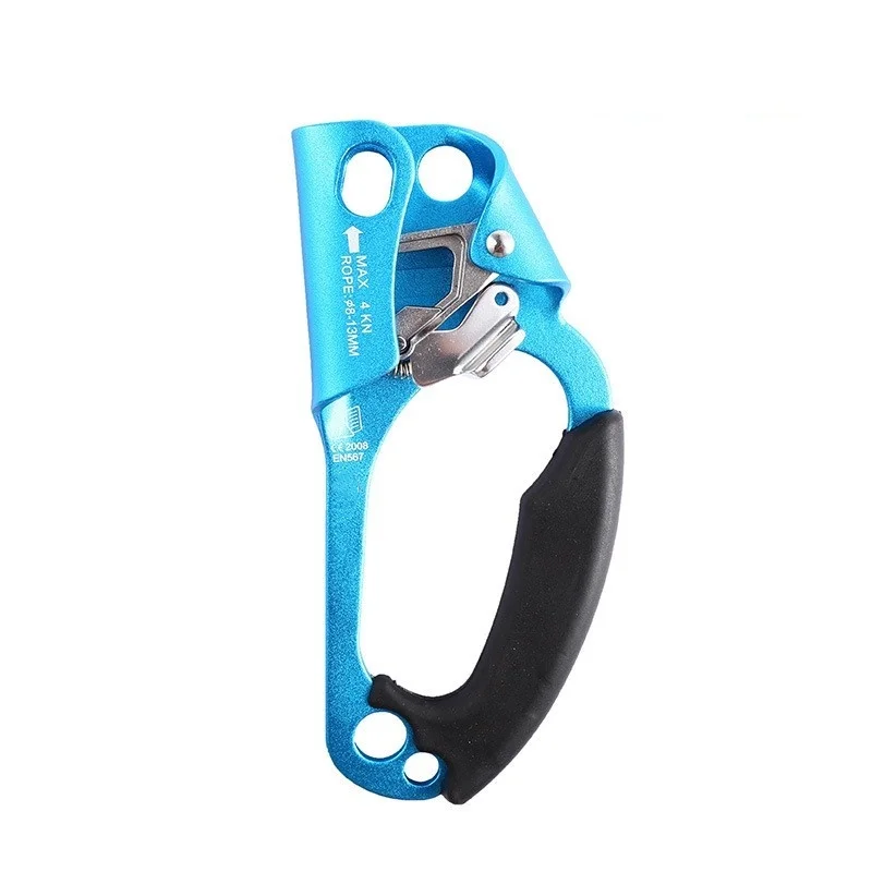 ANTMAX Downhill Belay Device Alloy Rappelling Gear Equipment Left or Right Rock Climbing Hand Ascender for 8~13MM Ropes Clamp