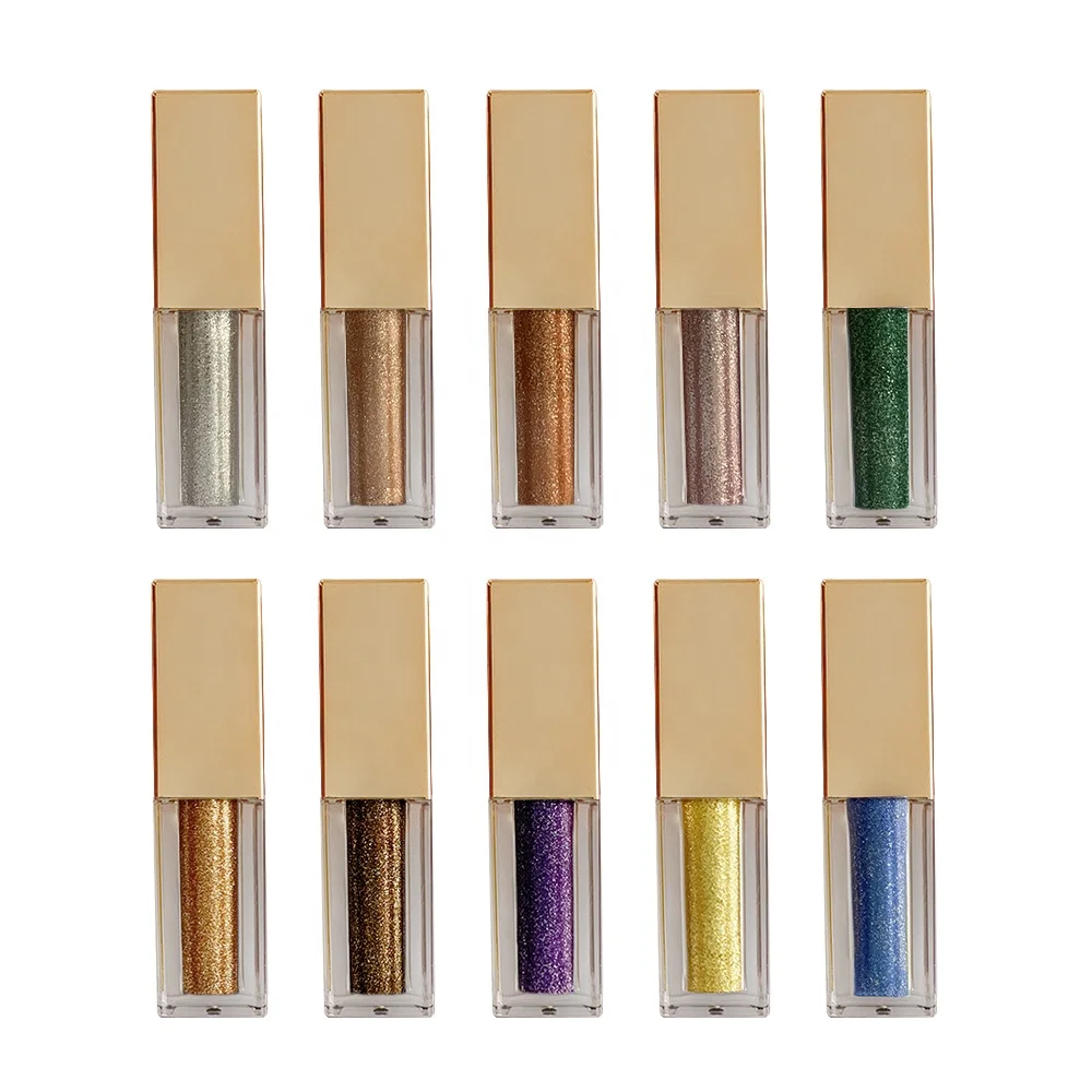 
Custom made bright makeup glitter eyeshadow waterproof private label single liquid metallic sparkl eyeshadow 