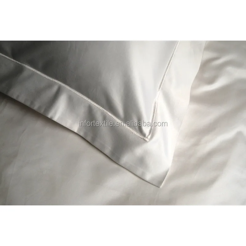 Factory white color queen size poly cotton cheap hotel bed linen