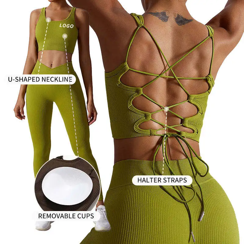 2024 New fitness & yoga wear 6-pcs seamless yoga bra sets sports jackets seamless shorts gym v-cut leggings seamless sports wear