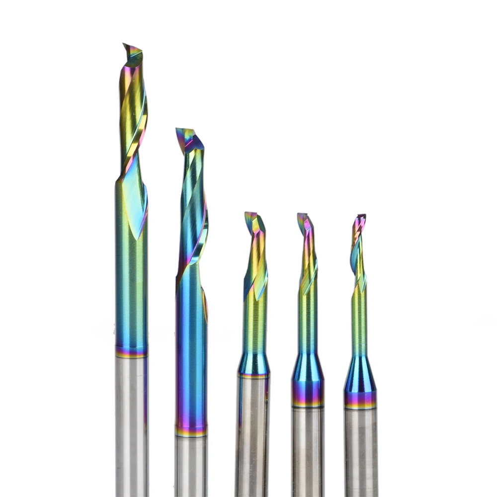 WEIX Factory Price Solid Carbide/ HSS Material Single Flute Milling Cutter Spiral End Mill for Aluminum