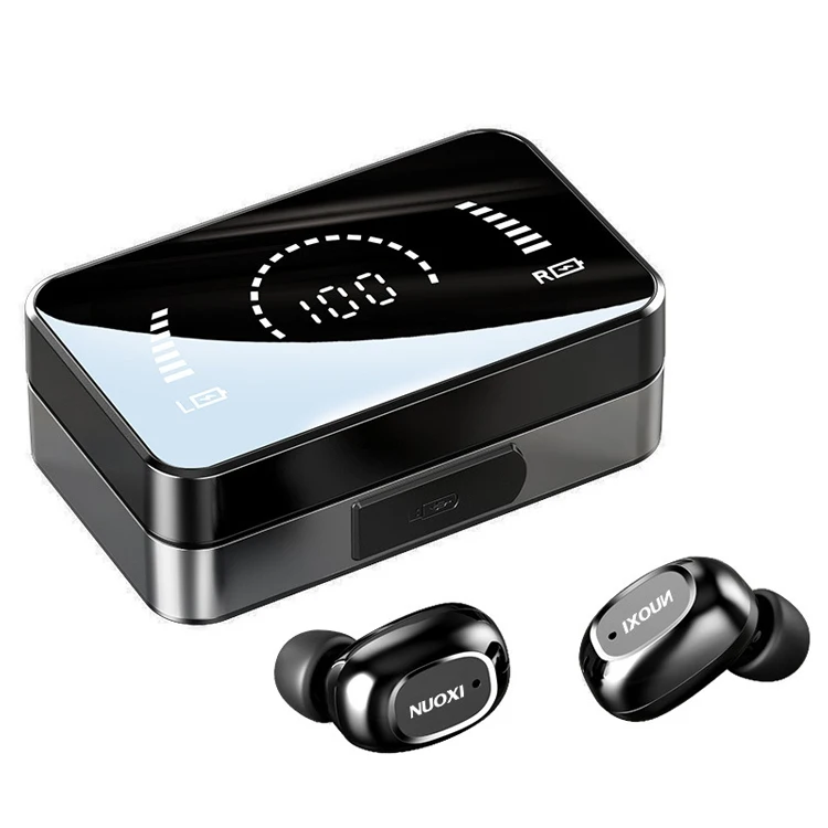Mirror LED Smart Battery Display Earphone TWS Wireless Earphones Headphones Headsets Wireless Earbuds With 3500mAh Charging box