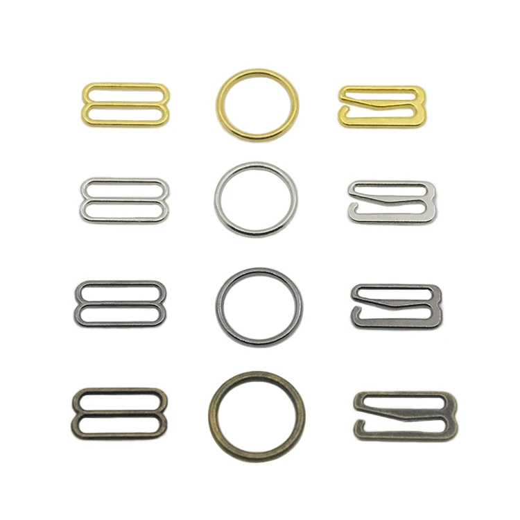 Factory Price Lingerie Sewing Crafts Alloy Metal Underwear Bra Sliders Ring Hook 15mm