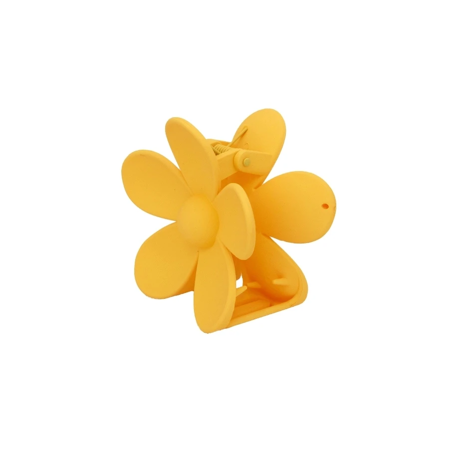 New Hair Claw Colorful Accessories Plain Color Hair Clip Plastic Big Size daisy Flower Hair Claw For Women