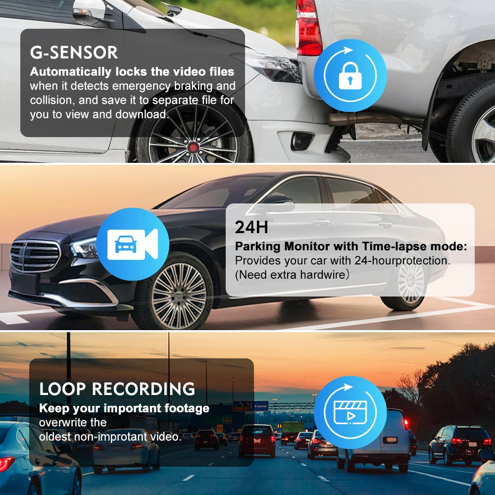 Автомобильный видеорегистратор Wi-Fi 1080P камера заднего вида ночное видение парковочный монитор широкоугольный 170