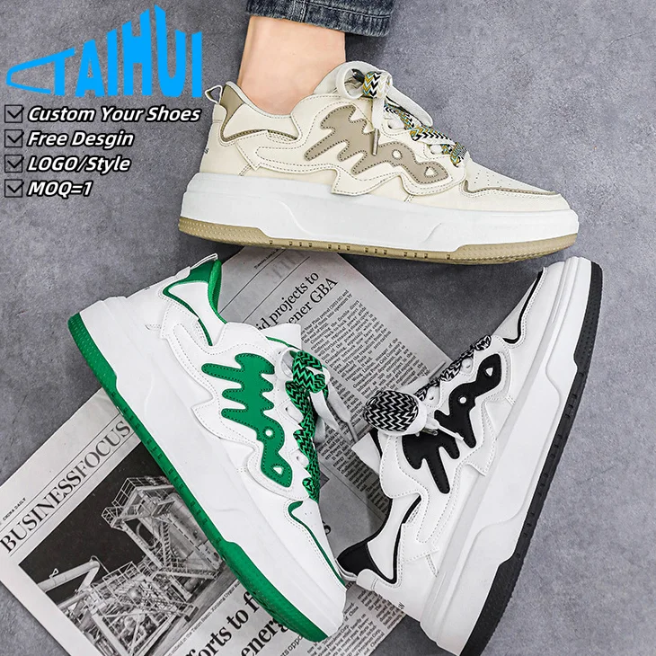 ODM OEM Factory Custom Wholesale Walking Style Flats Board Shoes Casual Sneakers Running Skateboarding Breathable Shoes Men