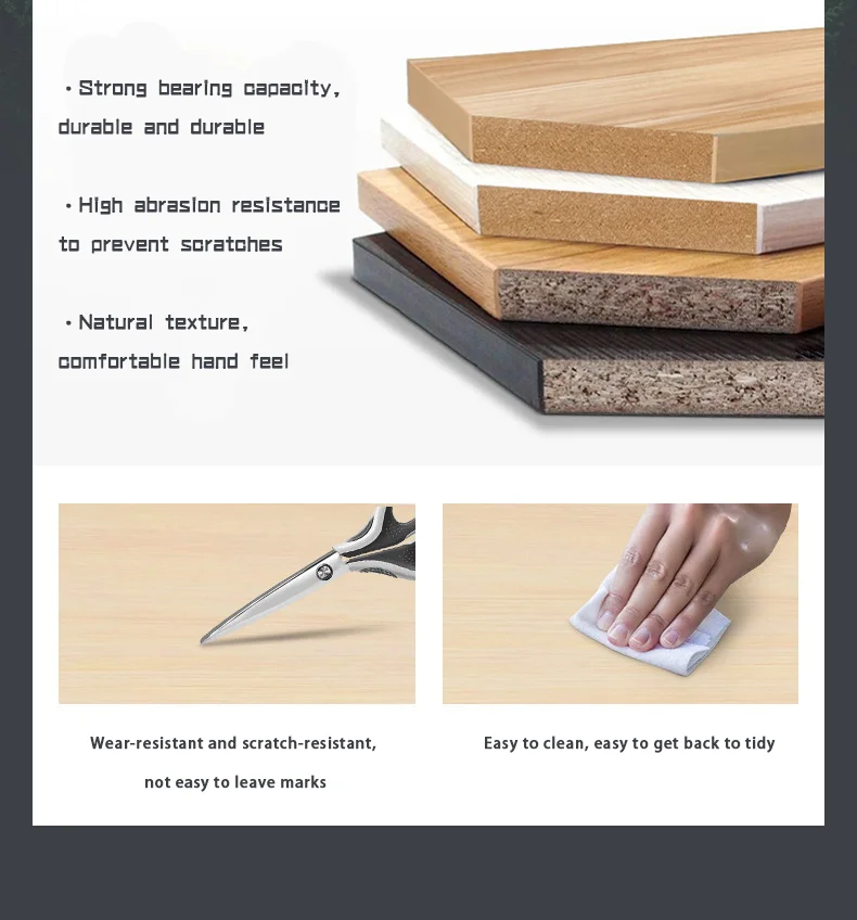 Home Wooden Panel Laptop Computer Office Table Desk Furniture Modern Office Desks With Steel Legs