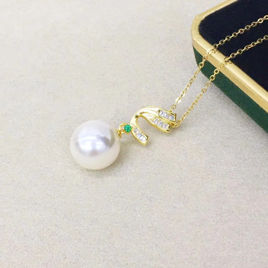 Korean Temperament Single Pearl Necklace S925 Sterling Silver Female Pearl Silver Necklace