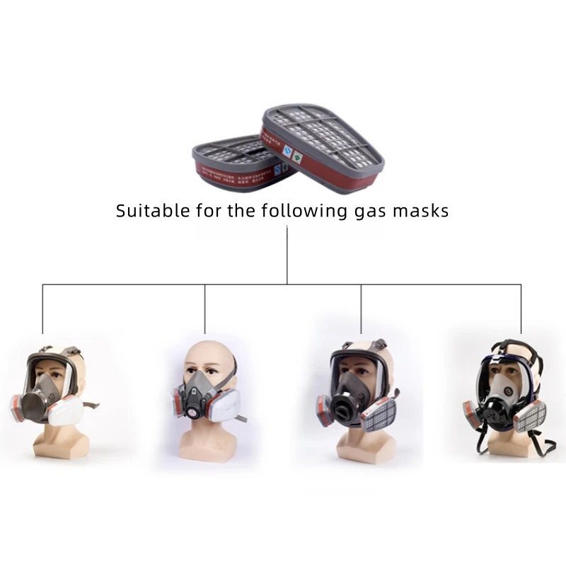 Chemical Cartridge Activated Carbon OEM Organic gas mask canister 6006 organic vapor cartridge