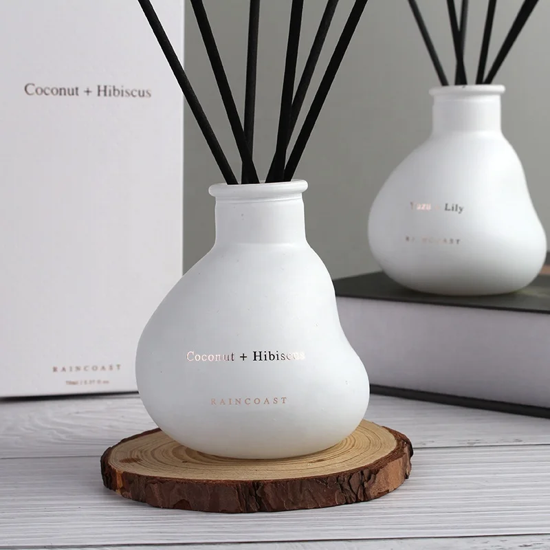 RAINCOAST Customized black and white natural reed diffuser sticks and bottle wholesale