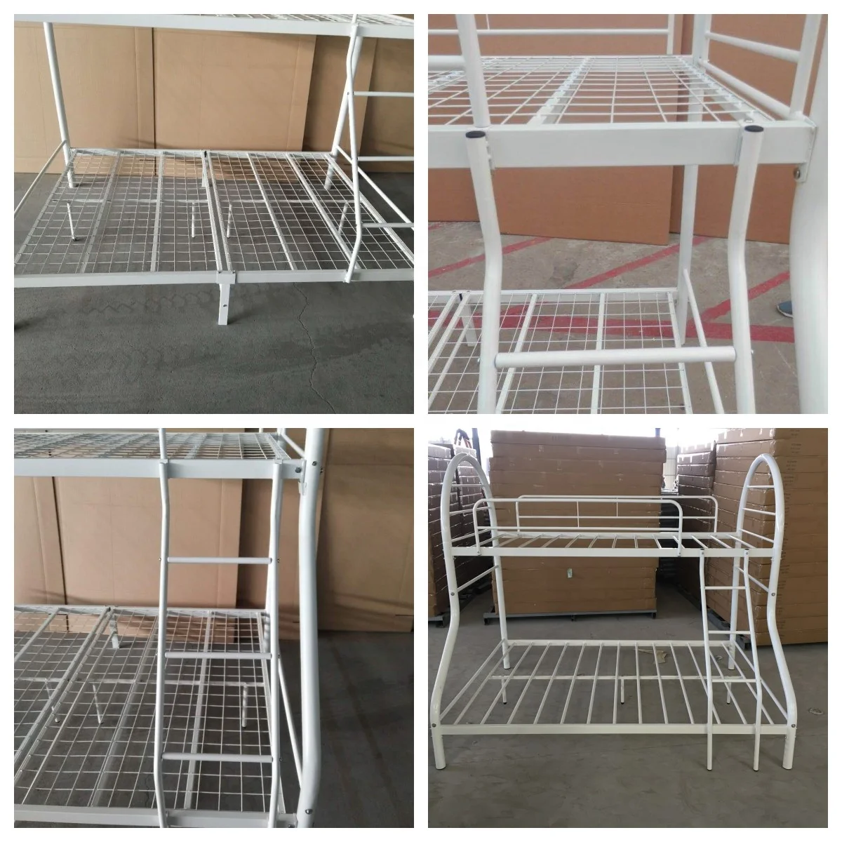 Steel double metal dormitory bed frame kids double deck bed design cheap bunk beds