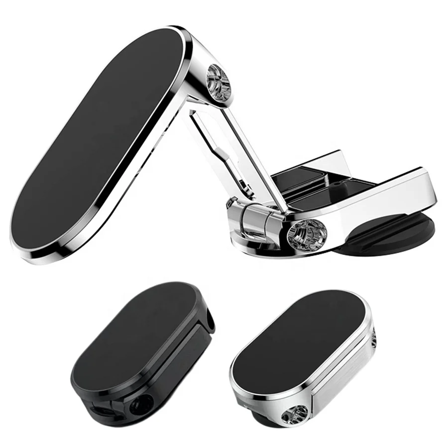 2023 High Quality Folding Magnetic Phone Holder For Car Phone Bracket  Navigation Fixed Support with Sticker Car Phone Holder