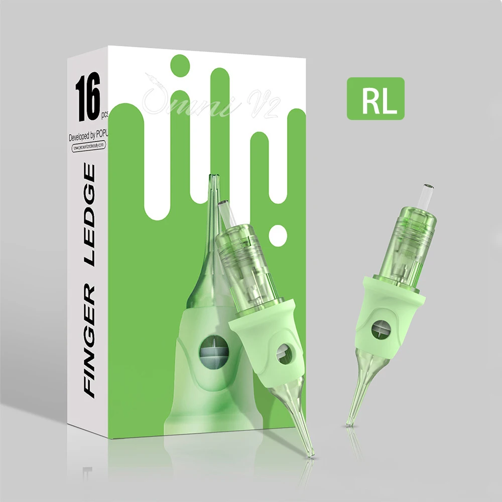 POPU Omni V2 OEM ODM RL 16pcs/box Round Liner Long Taper CE Permanent Makeup cartridge needle Wholesale for PMU and SMP