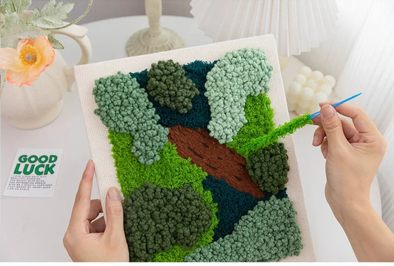 Material Kit Factory direct DIY Craft Punch Needles Kit with Tool Wall Decor