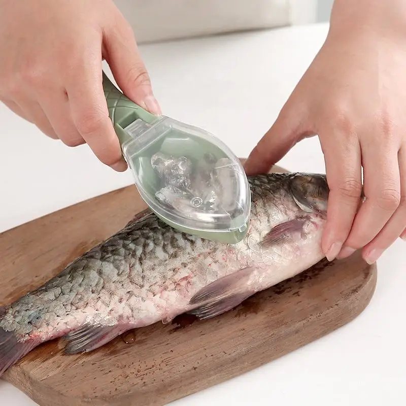 Fish Scale Remove Scale Fish Scaler Fish Descaler Tool Skin Brush Scraping Cleaning Home Kitchen Tool Brush Peeler Scraper