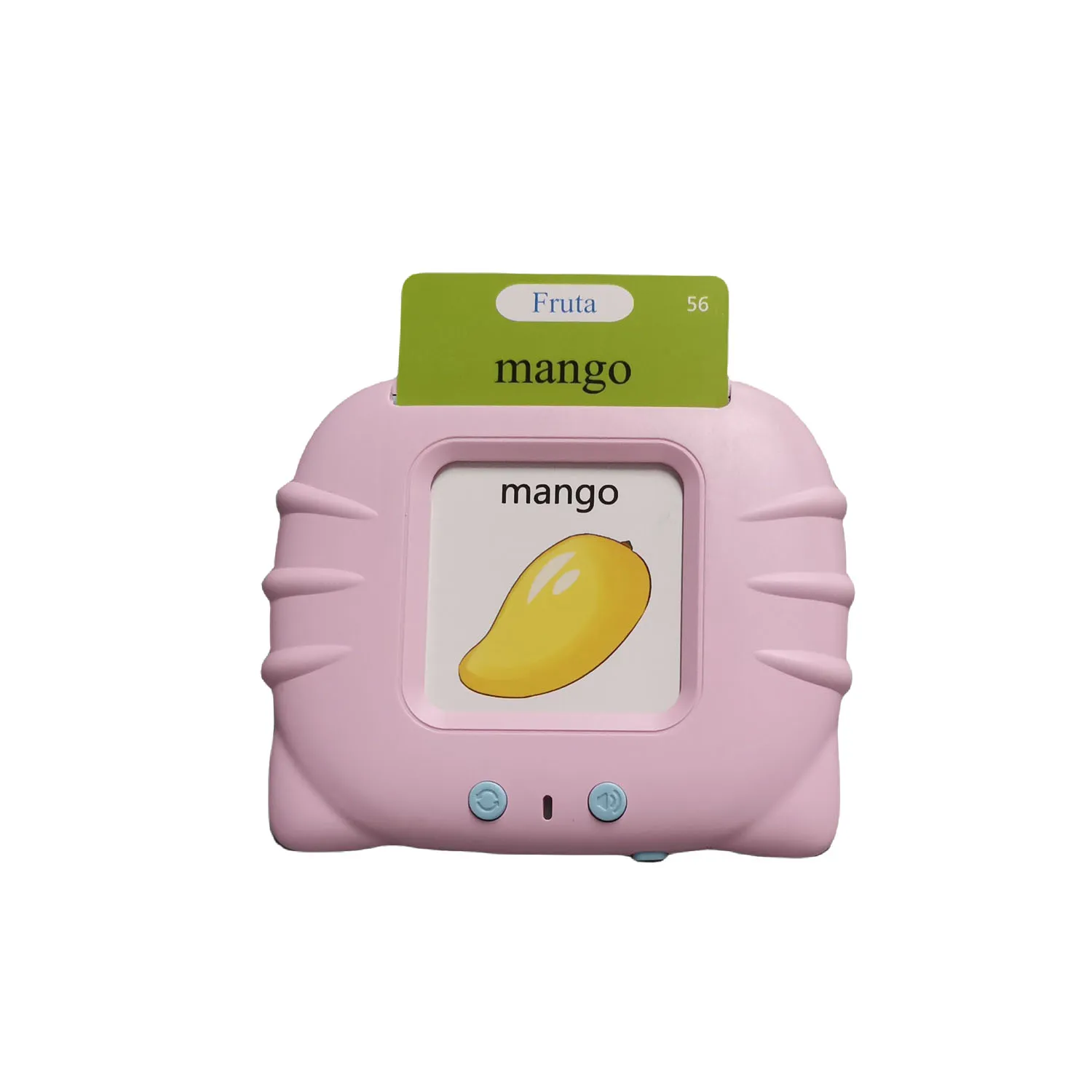 Portable Spanish English talking flash cards learning toys learning machine