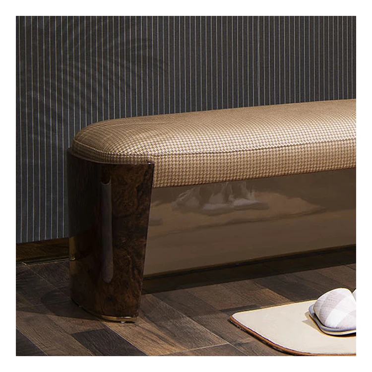 Hot Sale Professional Light Luxury Bedroom Furniture Bed End Stool Bench