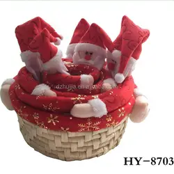 Рождественский стиль круглая упаковочная кукла подарок корзина ротанговая корзина детская подарочная корзина