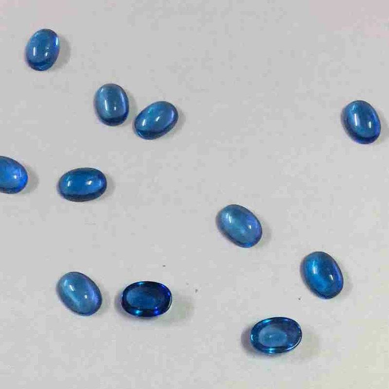 Lab Created Sapphire Blue Spinel #119 Oval Cabochon Blue Gems