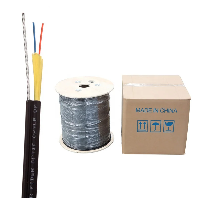 Self-supported Round Drop Cable FTTH Aerial GJYC8H Singlemode LSZH Jacket  Fiber Optic Cable