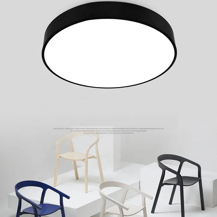 Zhongshan factory price aluminum dimmable smart fixtures wall mount home office design panel modern led ceiling lights