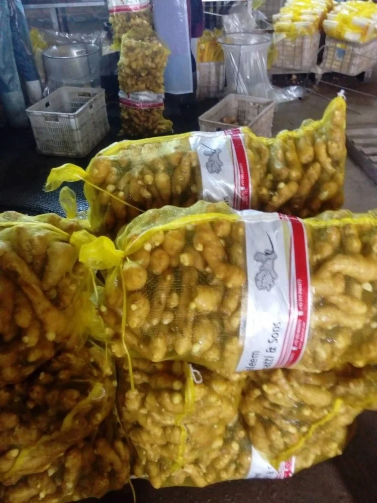 China Mature Fresh ginger air dry dried ginger root market price for 10kg ginger pvc box export suppliers buyer from China