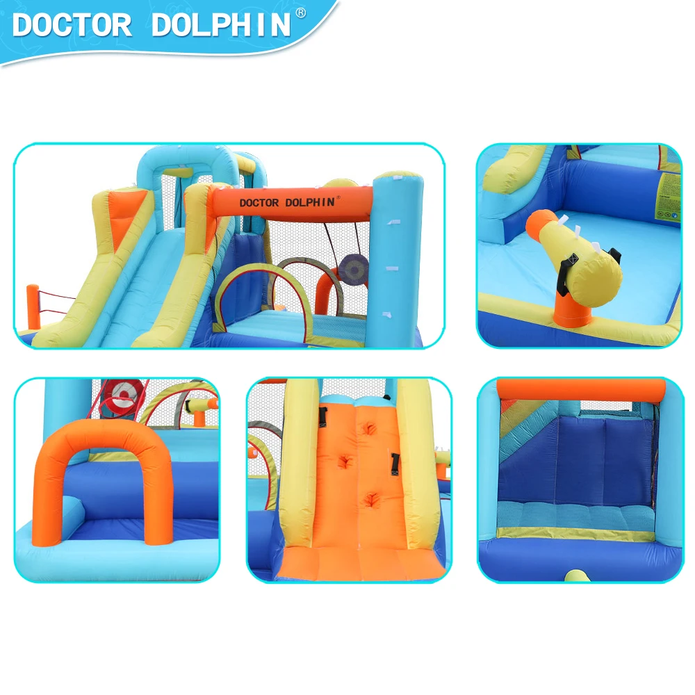 Надувные игры Doctor Dolphin для вечеринок надувной замок детский домик прыжков с водной горкой