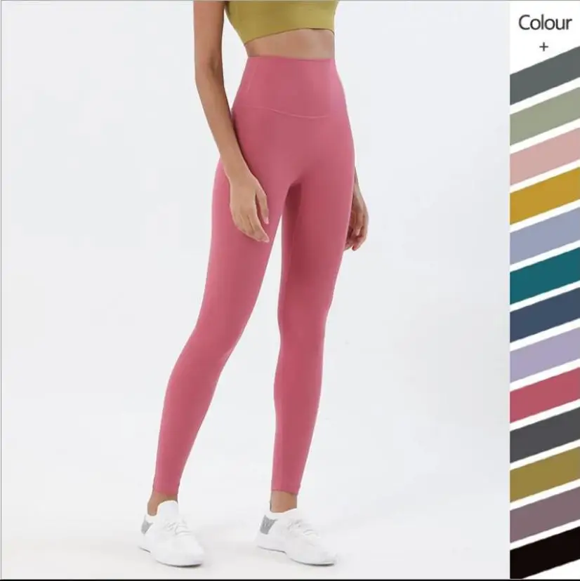 Custom Logo High Waist Naked feeling Leggings Push Up Sport Women Fitness Running Yoga Pants Seamless Leggings Gym Girls