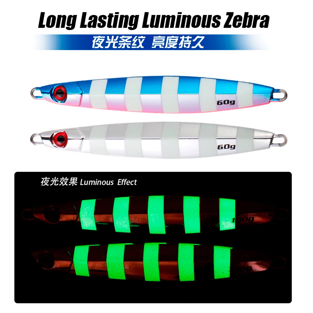 Jigging pro Super Jigging Slim Lure 40g 60g 80g 100g Lead Fishing Jig For Snapper Trolling Lure Saltwater Fishing Lure