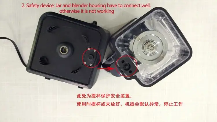 Hot Sale Aluminum Die-Cast Led Housing And Plastic Container Heavy Duty Food Blender Commercial Blender Ice Crush Blender