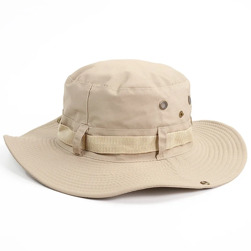 2022 new styleEmbroidery and bucket hat custom hat wash cotton sun hats plain outdoor fishing hunting safari boonie cap