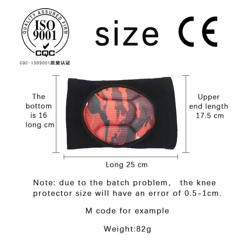 custom pattern sponge nylon elbow knee pads fitness football volleyball knee pads