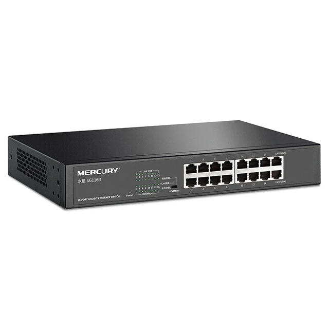 ForMercury SG116D Pro 16 port network switch gigabit power over ethernet enterprise switches splitter