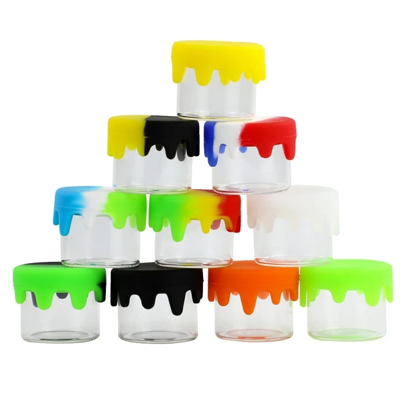 Wholesale 6ml Borosilicate Clear Glass Perfume Bottle Concentrate Container with Silicone Cap