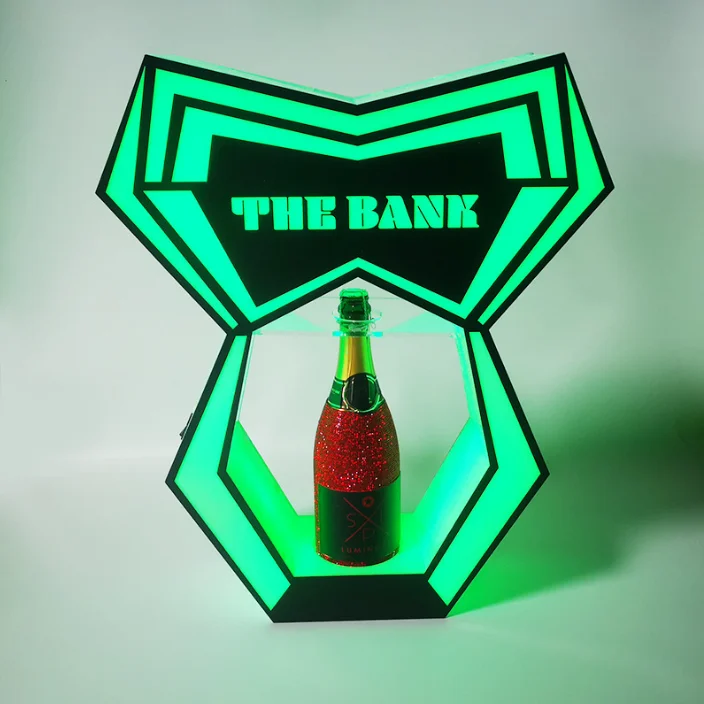 Bar Rechargeable Acrylic LED Clup HOOKAH  Presenter Sign Night Clup VIP Bottle Sevice Presenter Glorifier