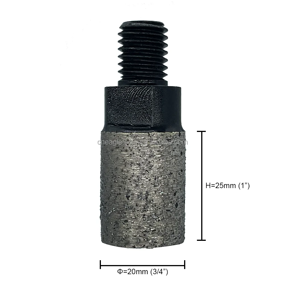 High Quality  CNC  replacement finger tip D20xL20mm  radial arm finger tip for Granite Quartz Stone Marble