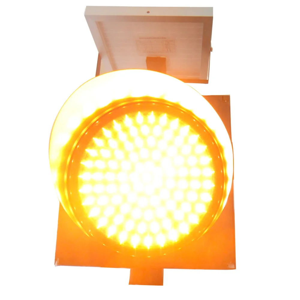 2 pcs/carton Dia 300mm Roadway Safety Powerful LED Solar Traffic Lights beacon lights for the road warning light