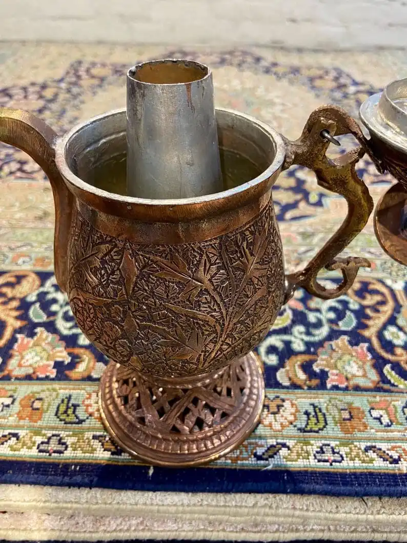 Kashmiri Copper Samovar Kettles Tea Pots For Parties