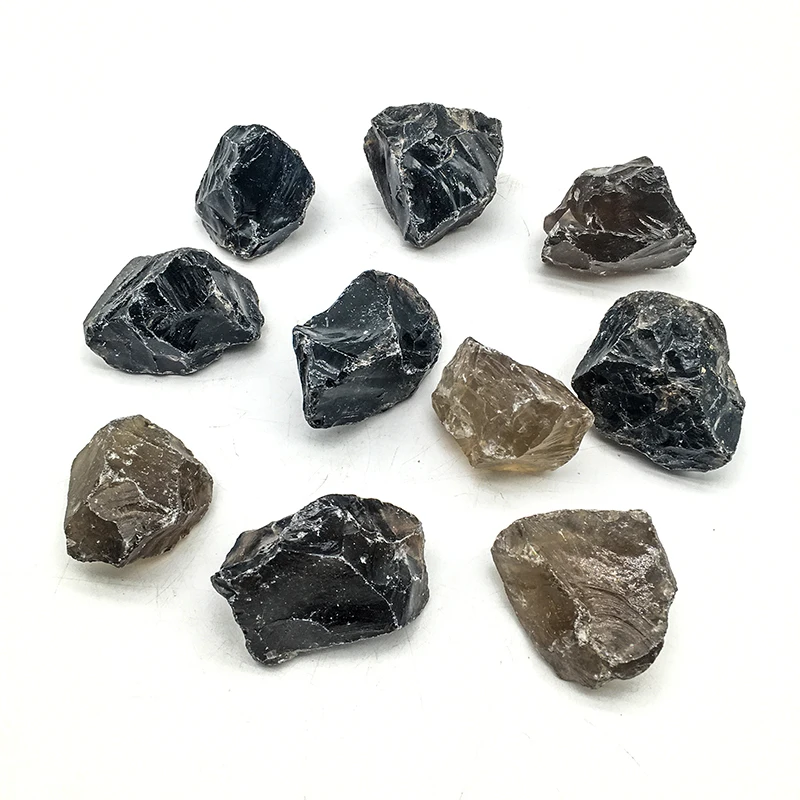 Wholesale  New  Natural Crystal Rough Stone Smoky Raw Gemstone Dark Smoky Healing Stone for Decoration and Sale