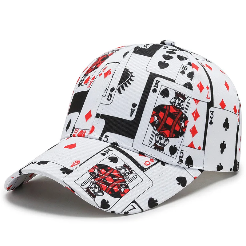 
New trendy printed elements Street trendy hat hip hop poker baseball cap 