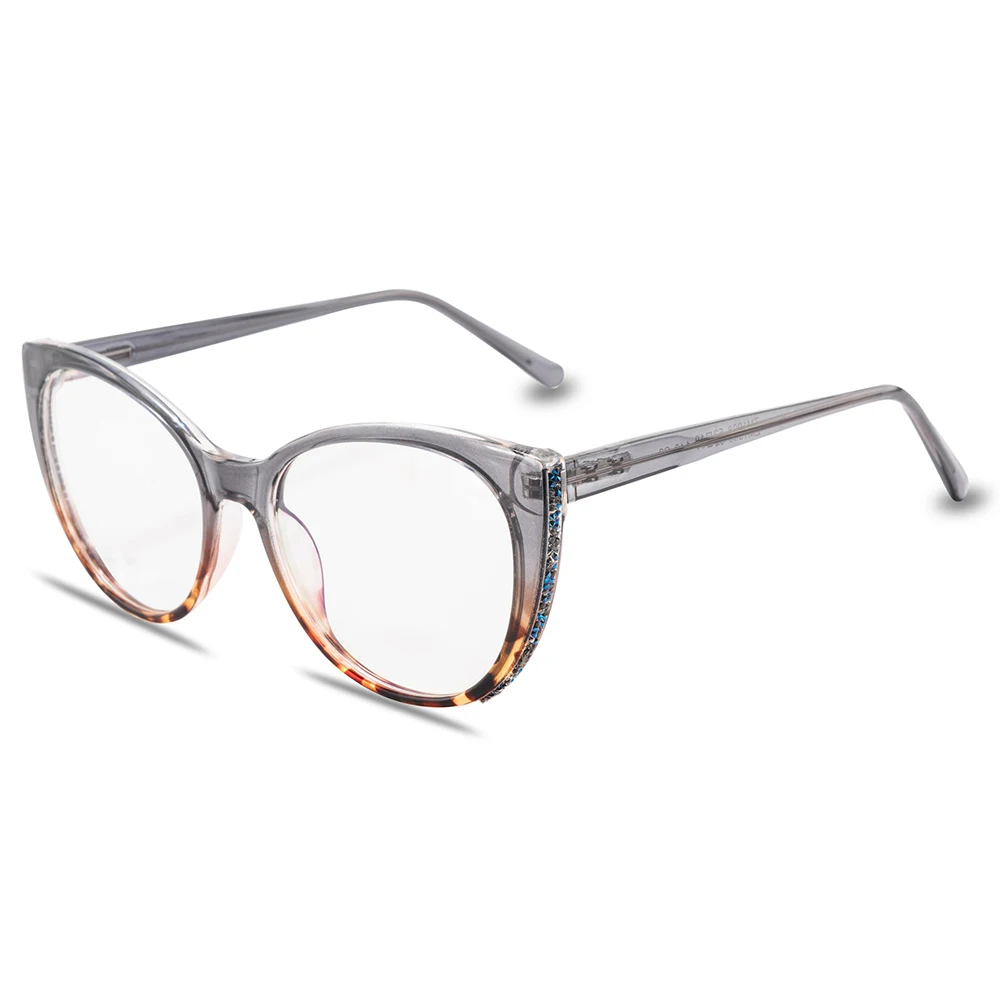2024  Trendy Women Optical Frame Brand Designer  Computer Glasses   diamond-embedded  Eyewear  Eyeglass Frame For Women