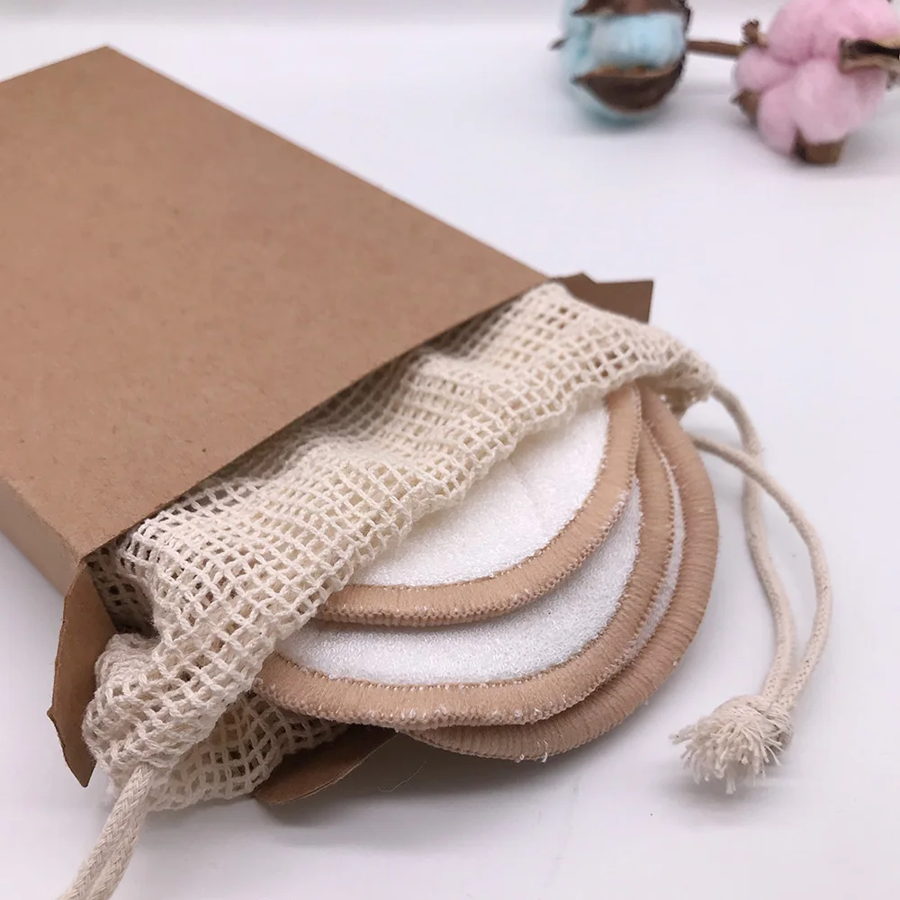 Wholesale Makeup Eco Friendly Super Soft Removal Pad Cosmetic Eco Reusable Face Bamboo Cotton Pads