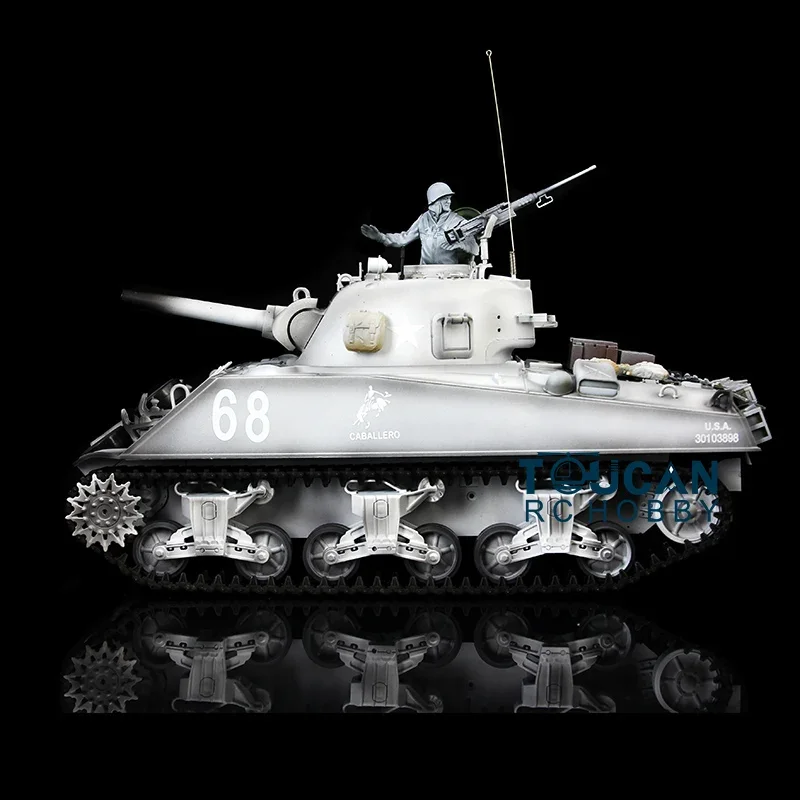 2.4G Henglong 1/16 TK7.0 Plastic M4A3 Sherman RTR RC Tank 3898