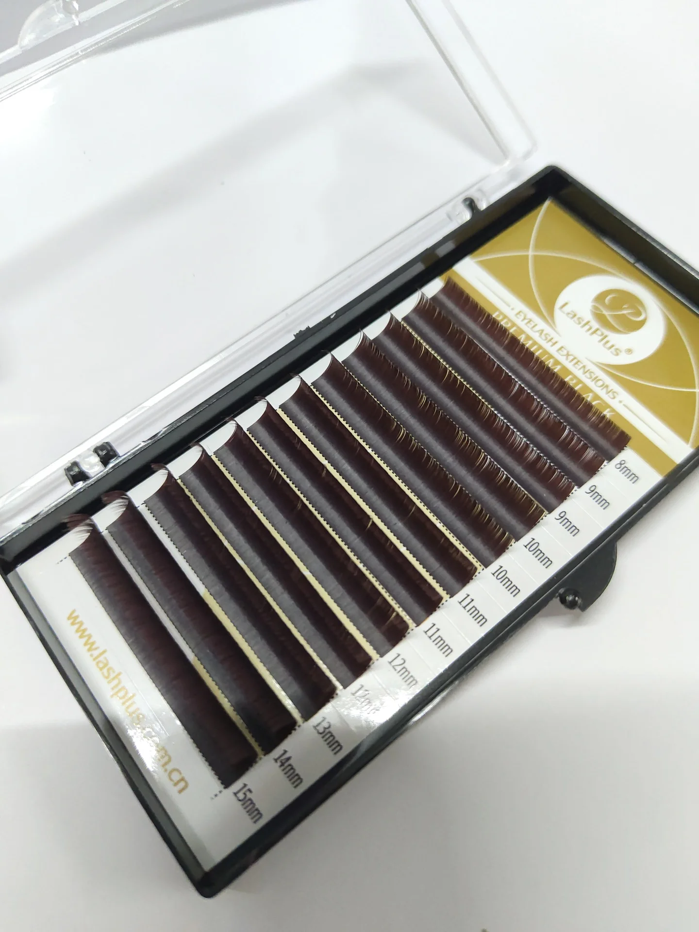 LashPlus Premium quality Handcrafted Rich Dark Brown color Volume 0.05 0.07 0.10 0.15 Brown Lash Extensions