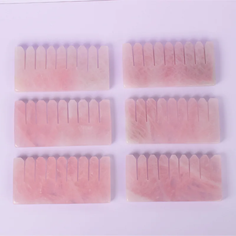 Natural Jade Stone Guasha Board Comb Shape Massage Hand Massager Health Care Beauty Tool Gua Sha Jade Comb