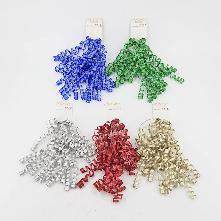 Custom Curly Gift Bows Ribbon Outdoor Indoor Christmas Decorations Wedding Gift Package Self Adhesive Tape