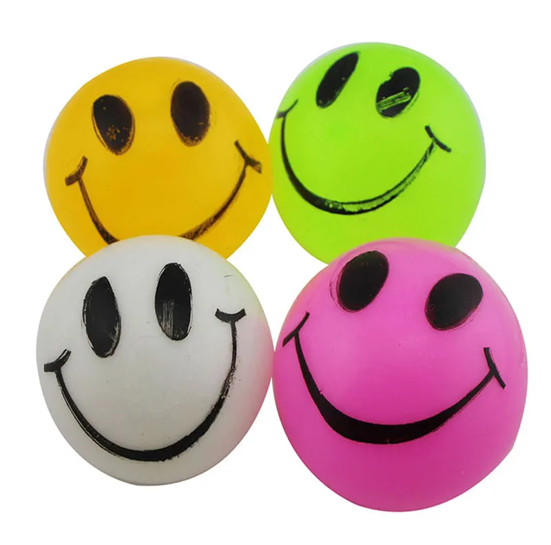 Высококачественный рекламный новый дизайн экологически чистый красочный мяч из термопластичной резины Сжимаемый смайлик мяч игрушки для веселья