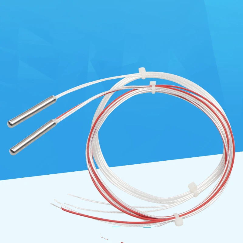 PT100 miniature temperature sensor pipe diameter 1.5/2/ 3MM ultra-small platinum resistance two-wire system Class A