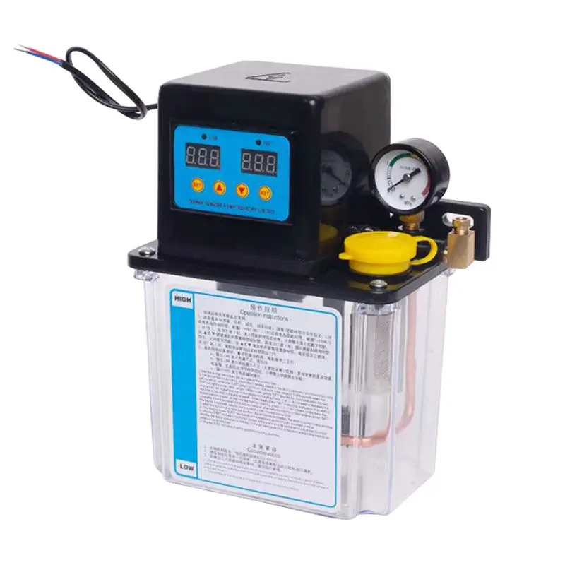 Engraving Electromechanical Magnetic Pump Electric Lubricator 2L Single Display Automatic Lubricating Oil